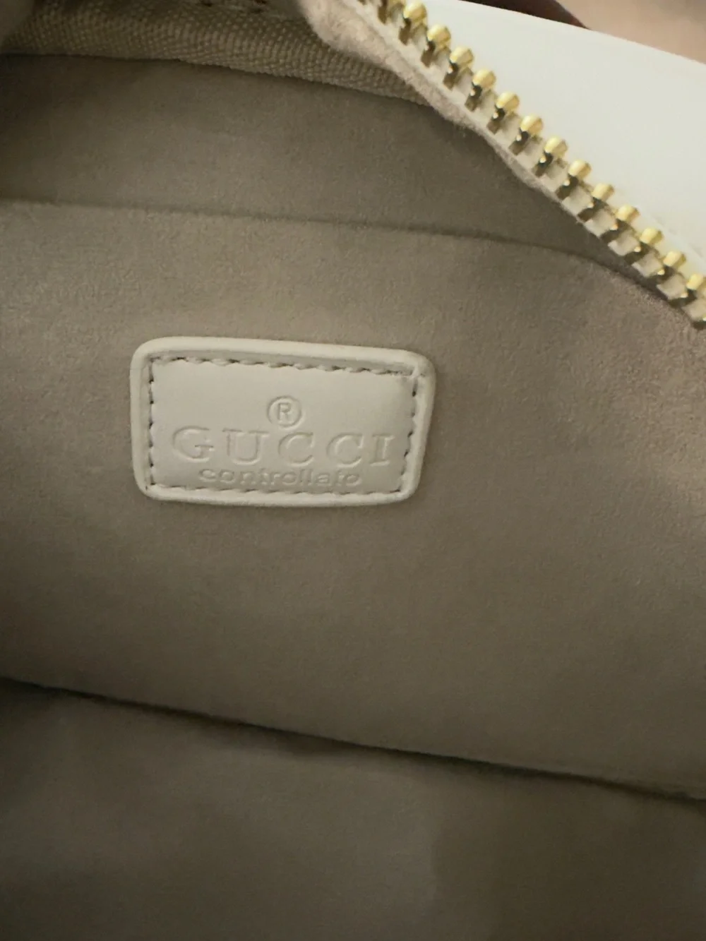 Gucci white chevron